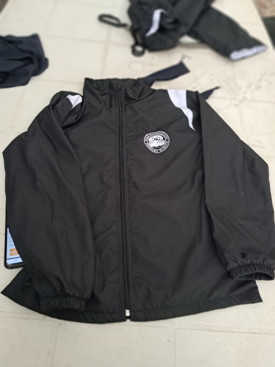 Embroidered school tracksuit jacket — M2 Embroidery