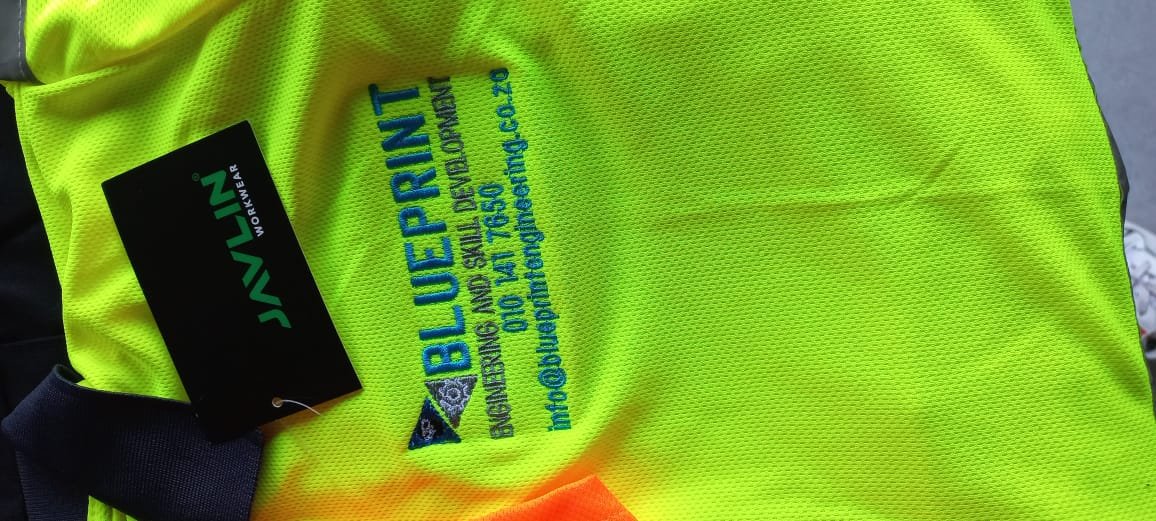Blueprint hi-viz reflective workshirt — M2 Embroidery