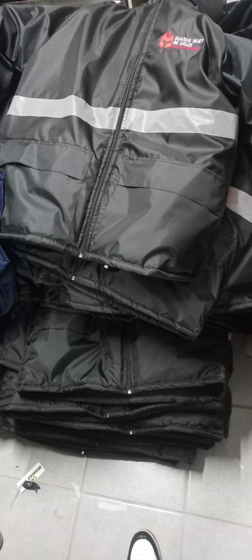 Guards Must Be Craze reflective puffer jackets — M2 Embroidery